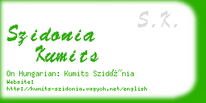 szidonia kumits business card